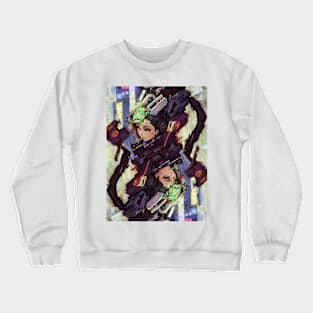 Two Cyber Girl Crewneck Sweatshirt